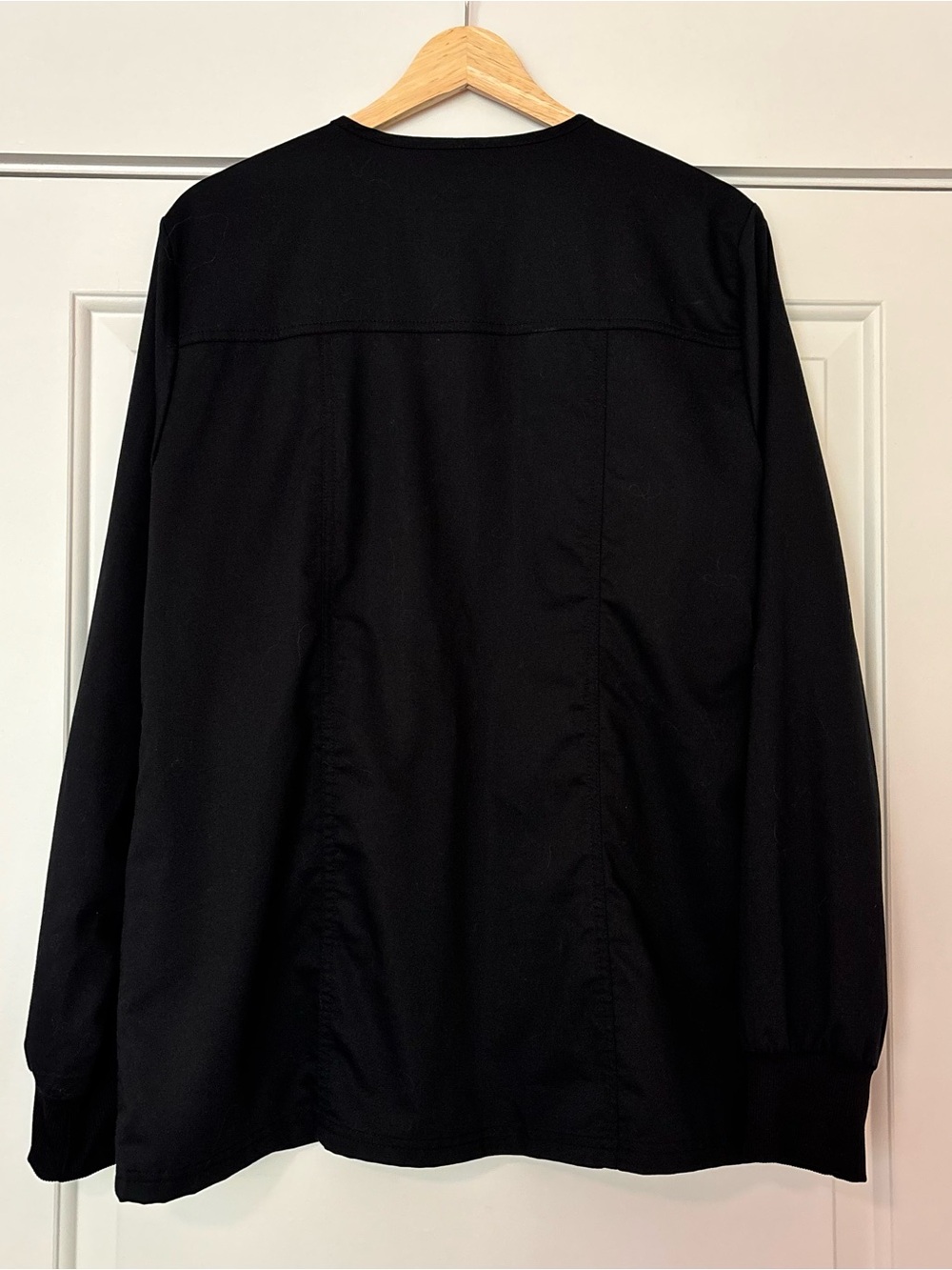 Cherokee Workwear Scrubs Snap Front Warm Up Jacket WW340 BLK Black Healthcare - Picture 6 of 6